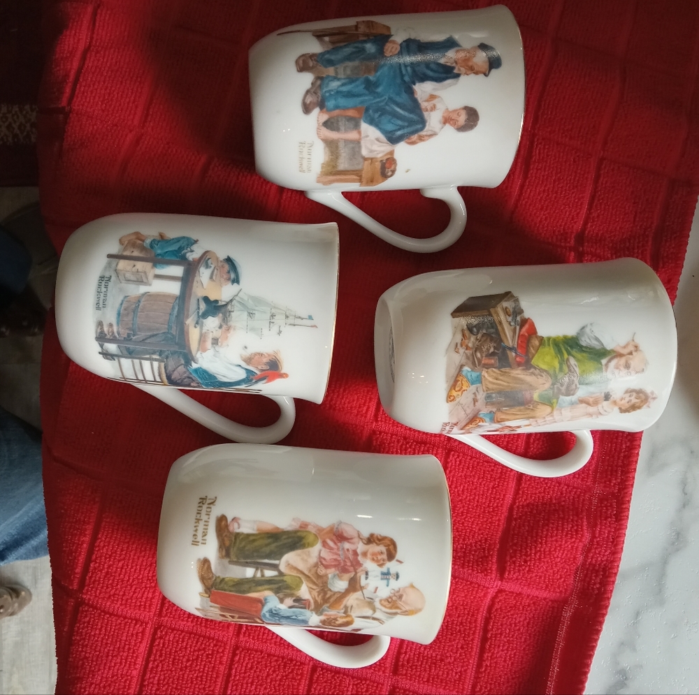 Norman Rockwell Coffee Cups
